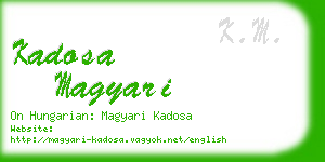 kadosa magyari business card